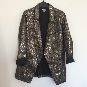 Urban Outfitters Metallic Bronze Boyfriend Blazer